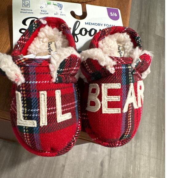 Kids Lil' Bear Buffalo Check Clog Slipper Size 5/6 - Picture 2 of 4